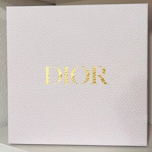 Dior White Textured Box with Gold Logo